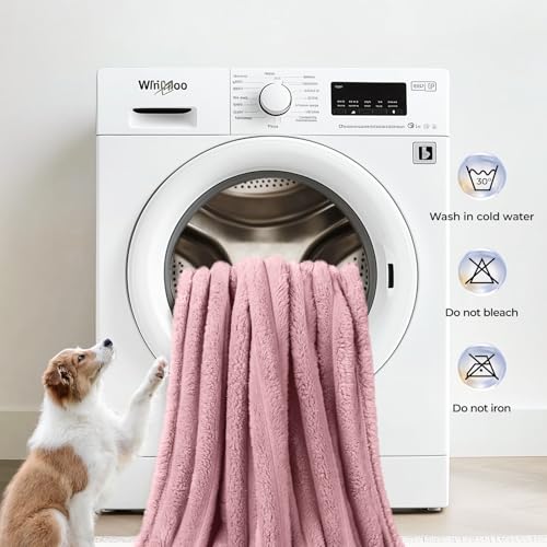 luciphia Hundedecke Katzendecke Waschbar, 1 Pack 3 Decken Flanell für Kleine Mittlere Größe Hunde Katzen, Flauschig Weiche Warme Fleece Haustier Decke für Unterwegs Kuschel Rosa 45 x 75 cm