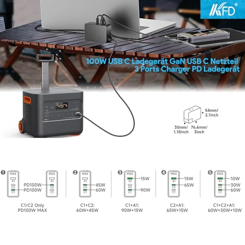 Cargador KFD para DJI 140W soluciona la carga lenta en exteriores 7