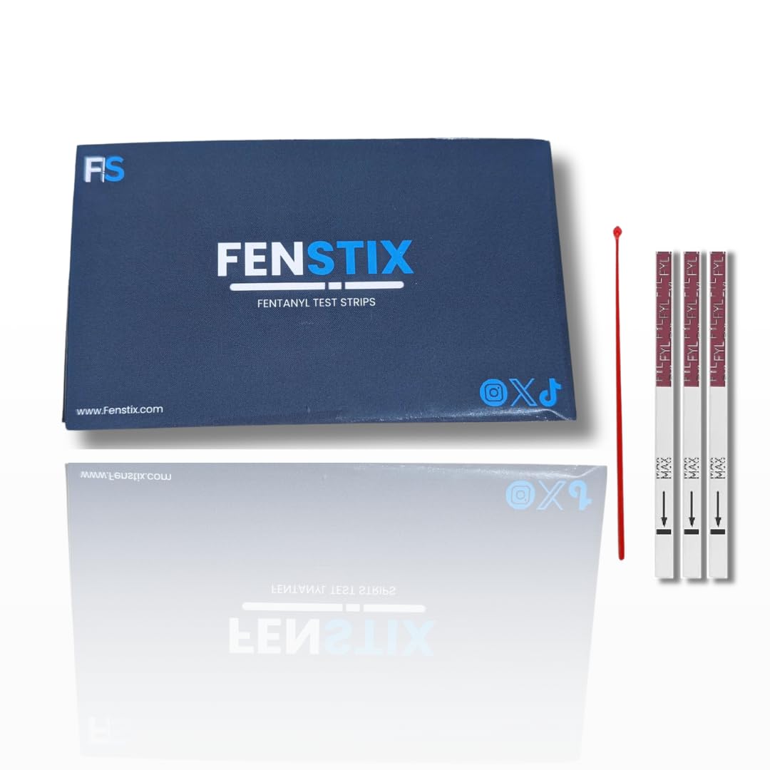 Fenstix Fentanyl Test Strips - Testing Kit - 3 Pack with 10mg Spoon - Accurate for Powder, Liquid, and Pill substances - Rapid Results - Lab Tested - Highly Senstive