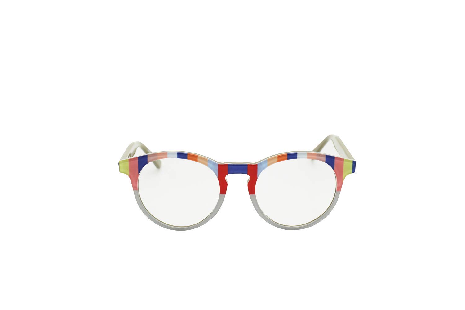 Goodbye, Rita. - Occhiali da Vista per Uomo e Donna - Collezione Round - Modello 10 - Prodotti in Acetato - Occhiali Non Graduati - Verde con Motivo Colorato - 140 x 50 mm
