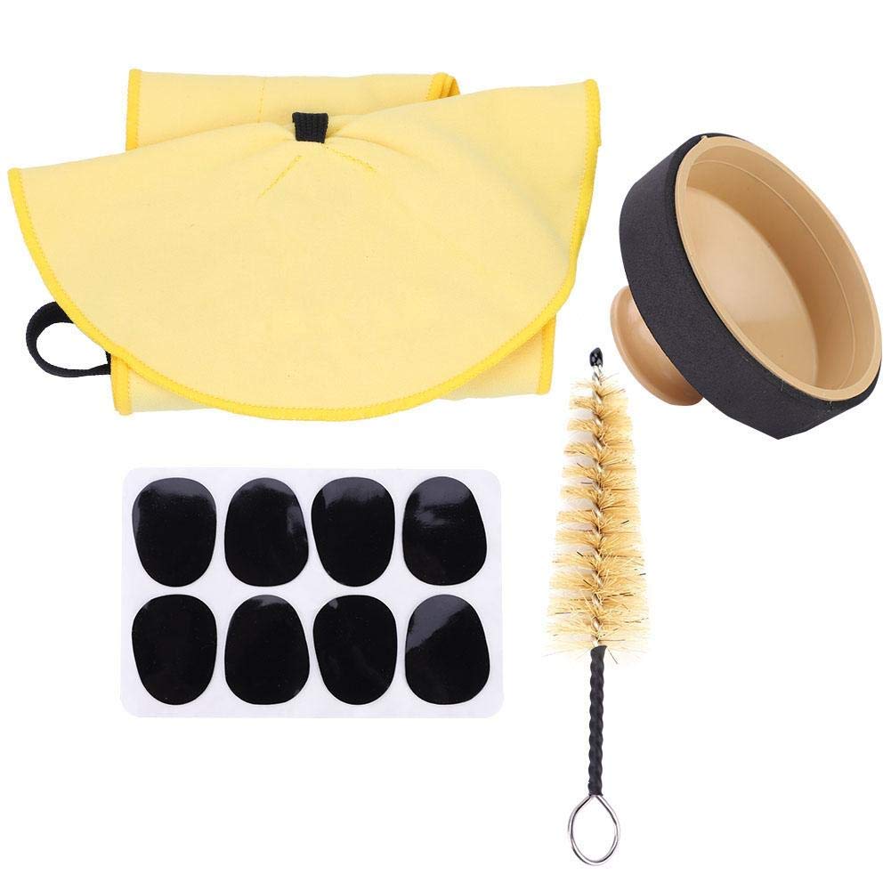 Kit Saxophone 4 en 1 Sax Mute Pads Brosse de Nettoyage pour Kits de Saxophone Alto