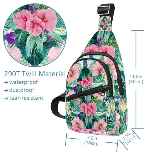 Riñonera cruzada con correa ajustable y estampado floral mandala 4