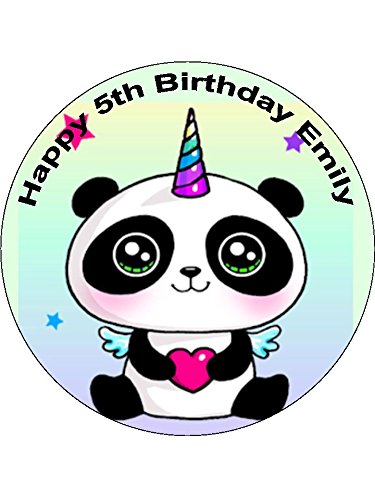 CakeThat 7,5 Pandicorn Pandicorn Panda Einhorn Kuchendekoration Essbarer Zuckerguss