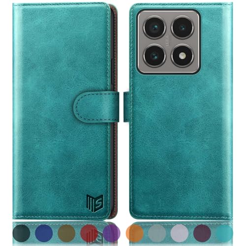 HUOUH per Xiaomi 14T Pro Custodia a Portafoglio con RFID Blocco PU In