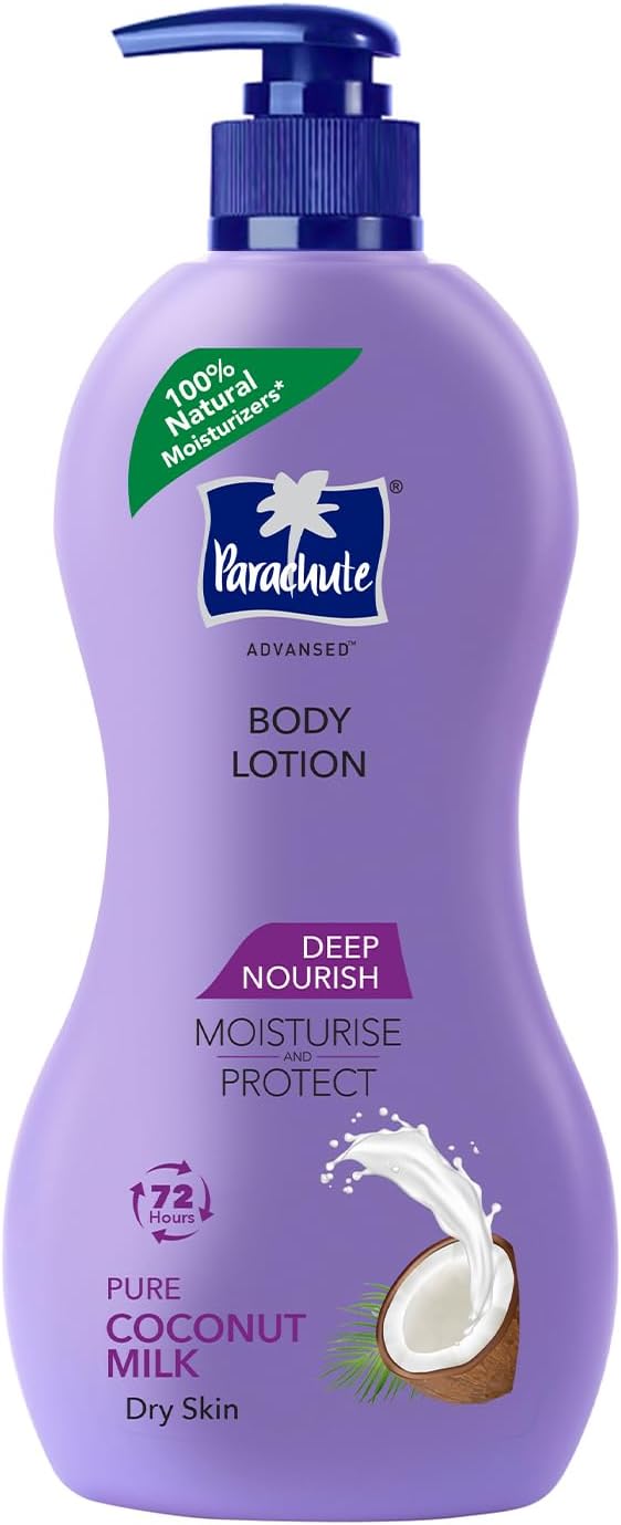 Deep Nourish Body Lotion for Women & Men, Dry Skin, 400ml | Pure Coconut Milk, 100% Natural, 72h Moisturisation