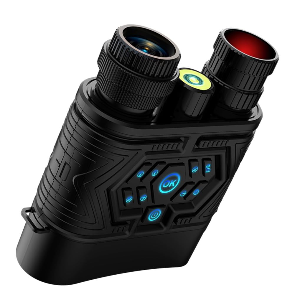 Prismáticos de visión nocturna, prismáticos digitales 4K, pantalla de 3 pulgadas, batería de 5000 mAh, visión amplia de 120° para caza de vida silvestre, camping