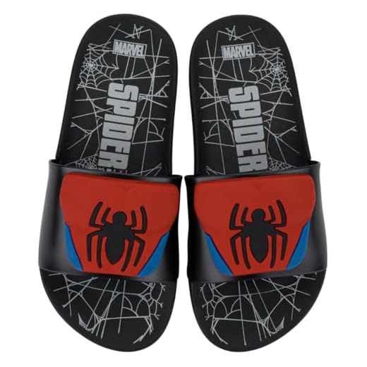 Chinelo Infantil Slide Homem Aranha 3D, Sandália Infantil Menino Masculina, Antiderrapante, Grendene Kids (Preto/Aranha 3D, BR, Criança de 4 a 8 anos, Numérico, 25)