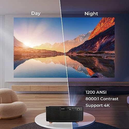 Image of WZATCO Alpha A1 Brightest Native 1080P Projector for Home 1200 ANSI lumens Auto Focus & Keystone | Fully Sealed Engine | Android 9.0 | 4K HDR | HDMI ARC | Full HD Cinema for Theater, Classroom