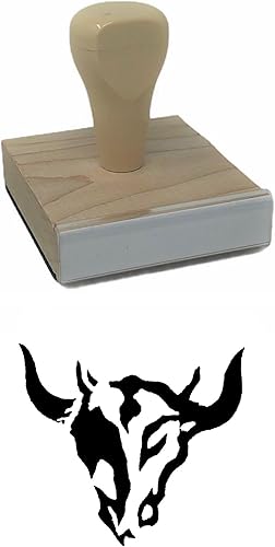 Afra Bull - Sello de goma, 2 x 2 sellos de madera