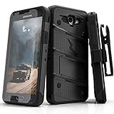 Samsung Galaxy J3 Case, Zizo [Bolt Series] with FREE [Galaxy J3 Screen Protector] Kickstand [Military Grade Drop Tested] Holster Belt Clip - Galaxy J3