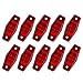 10 pcs TMH 2.5" 10 pcs Red Light & Lens Super Flux Side Led Marker, Trailer marker lights, Clearance Led marker lights Truck, RV Cab Marker light Red, Rear side marker light, Surface Mount LED