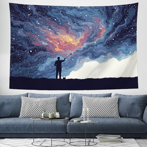 Tapisserie murale ciel nocturne GSAEIMCT 230x150 cm pour decoration salon et chambre