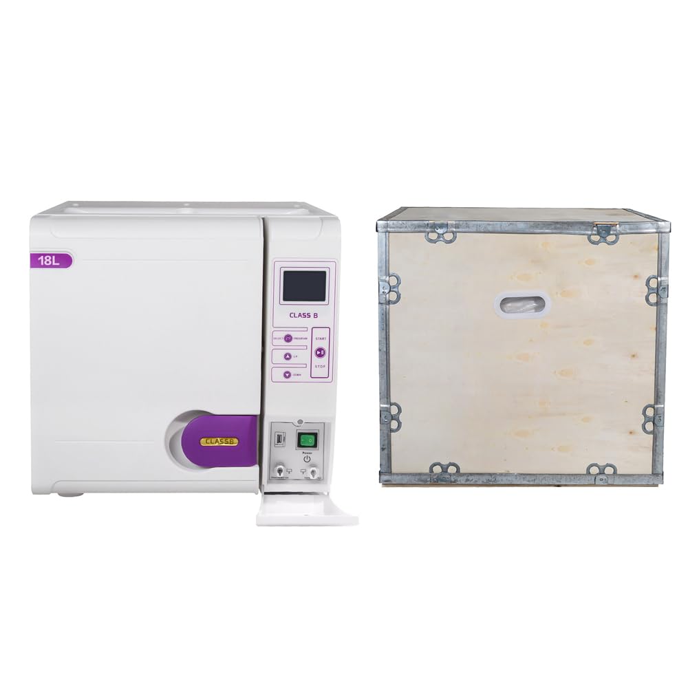 18L/23L Blue LCD Lab Steam Autoclave Sterilizer Class B 3 Times Pre-vacuum Table Top with Vacuum Drying Function (18L)