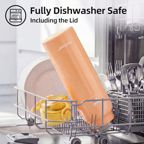 Image of Fanhaw 24 oz Insulated Water Bottle with Soft Silicone Spout Lid, Leakproof Stainless Steel Vacuum Bottle for School, Sports& Daily Use, Kids, Teens& Adults, Back to School Essentials (Saffron Yellow)