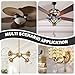 Ceiling Fan Switch 3 Speed 4 Wire Pull Chain Switch, Speed Control Replacement Parts Compatible with Ceiling Fans Wall Lamps