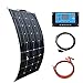 XINPUGUANG 100w 12v Pannello Solare flessibile kit di moduli in silicio monocristallino 10A regolatore solare per auto, roulotte, furgone, casa, camper, barca, batteria da 12v (100w)