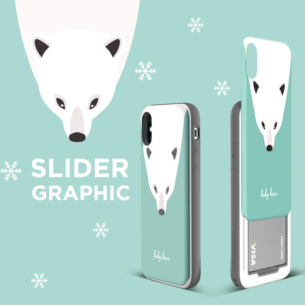 Design Skin DSK14682i58 iPhone Xs/X Case, Slider Graphic Penguin Slider Graphic, 5.8-Inch iPhone Cover, Wireless Charging Compatible