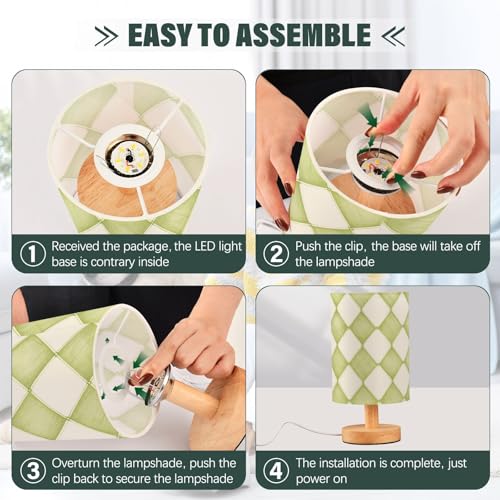Lámpara de Mesa Noche LED FRODOTGV Verde Claro 9.7 in miniatura 4