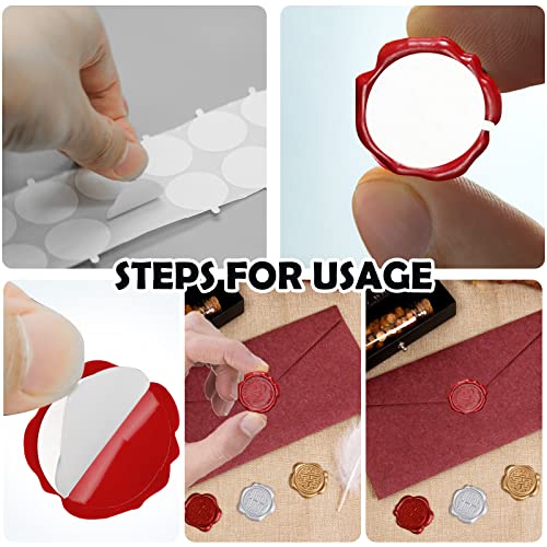 400 Pcs Double Sided Adhesive Dots for Wax Seal Stamp Kit, Removable Sticker Tape Dots Adhesive Wax