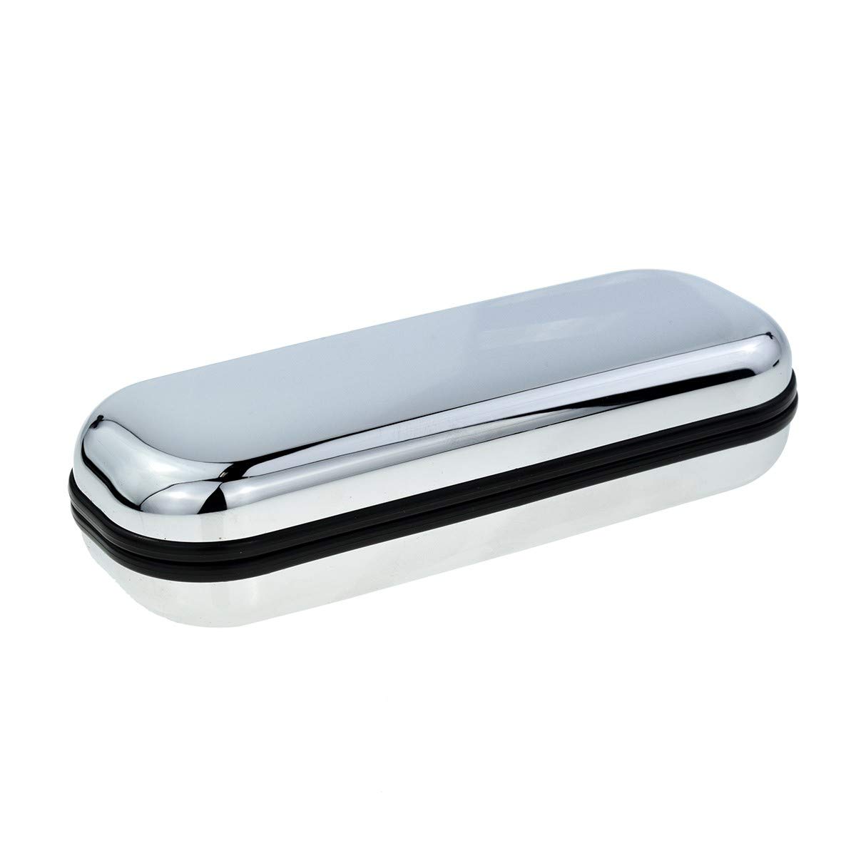 GTR-Prestige Giftware Plain Chrome Finish Spectacles Glasses Case