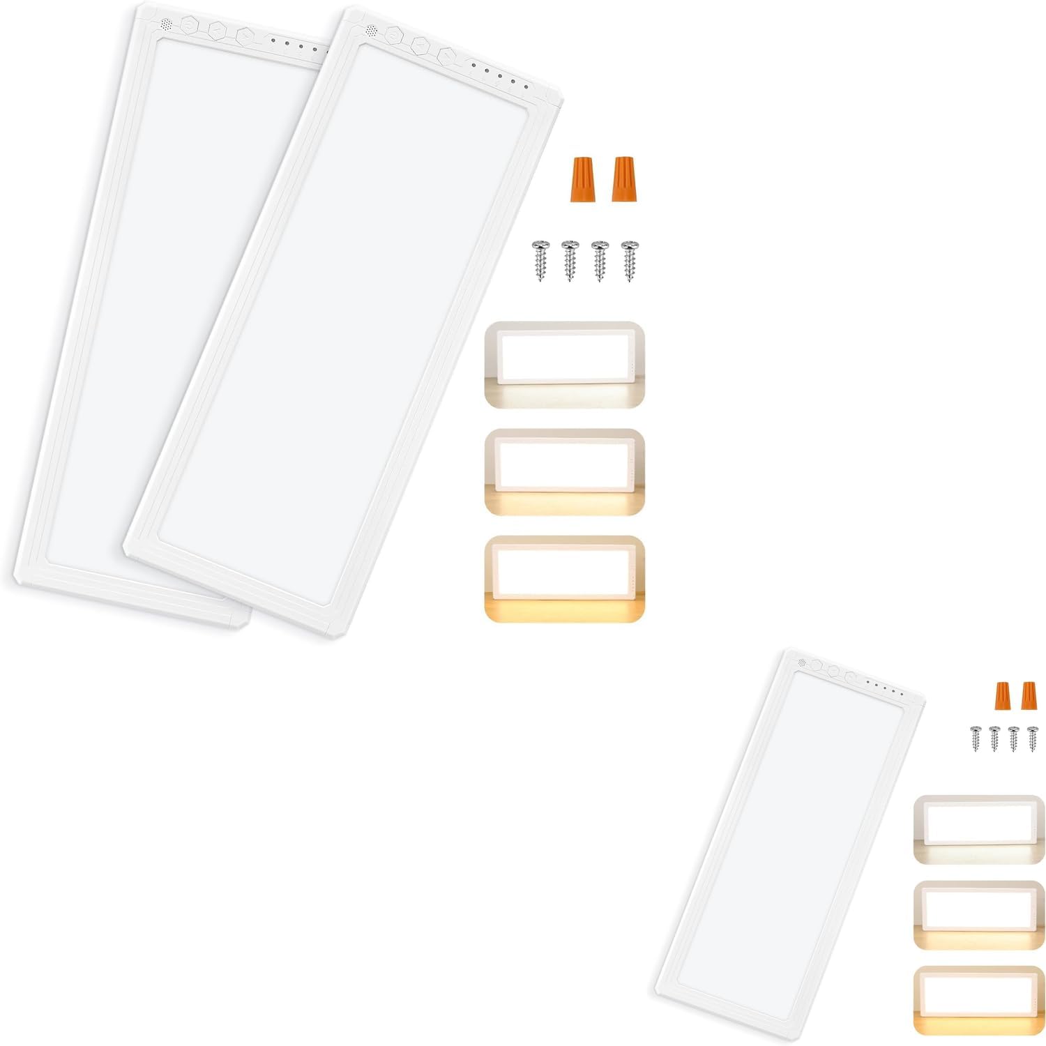 Kohree (3 Pack) Dimmable RV Interior Light 12V 16.7" x 6.6", 1500 Lumen RV LED Ceiling Lights, 5 Levels of Dimming, 3 Color Temperature, 2900-6500K, RV Lights Fixtures for Car/RV/Trailer/Camper/Boat