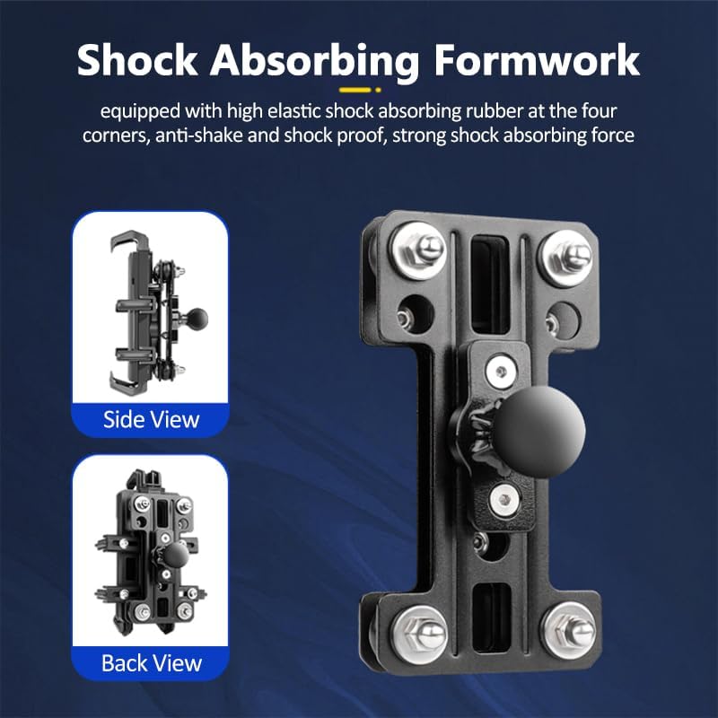 Miniatura 6 de GUB P60 Bicicleta y Motocicleta Amortiguación Universal Bicicleta Manillar Teléfono Soporte Ajustable Soporte de Teléfono