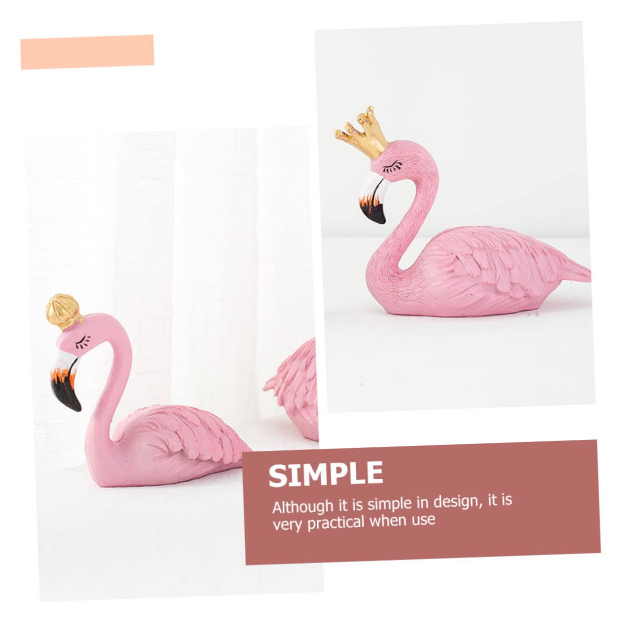 TOYANDONA 2 Pezzi Decorazioni Flamingo Simulato per Casa Creativi per Decorare Spazi Esterni e Fini e Leggeri Aggiungi Al