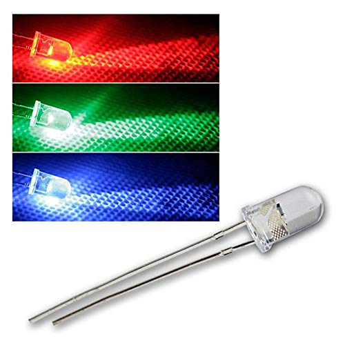 25 Stück 5mm RGB LEDs – 4-polig, Wasserklar, Einzeln Steuerbar – Für Modellbau, Beleuchtung & DIY Projekte