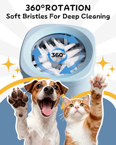 Image of Electric Dog Paw Cleaner for Dogs,2 Speeds Automatic Dog Foot Paw Washer for Medium Large Cat Dog Pet