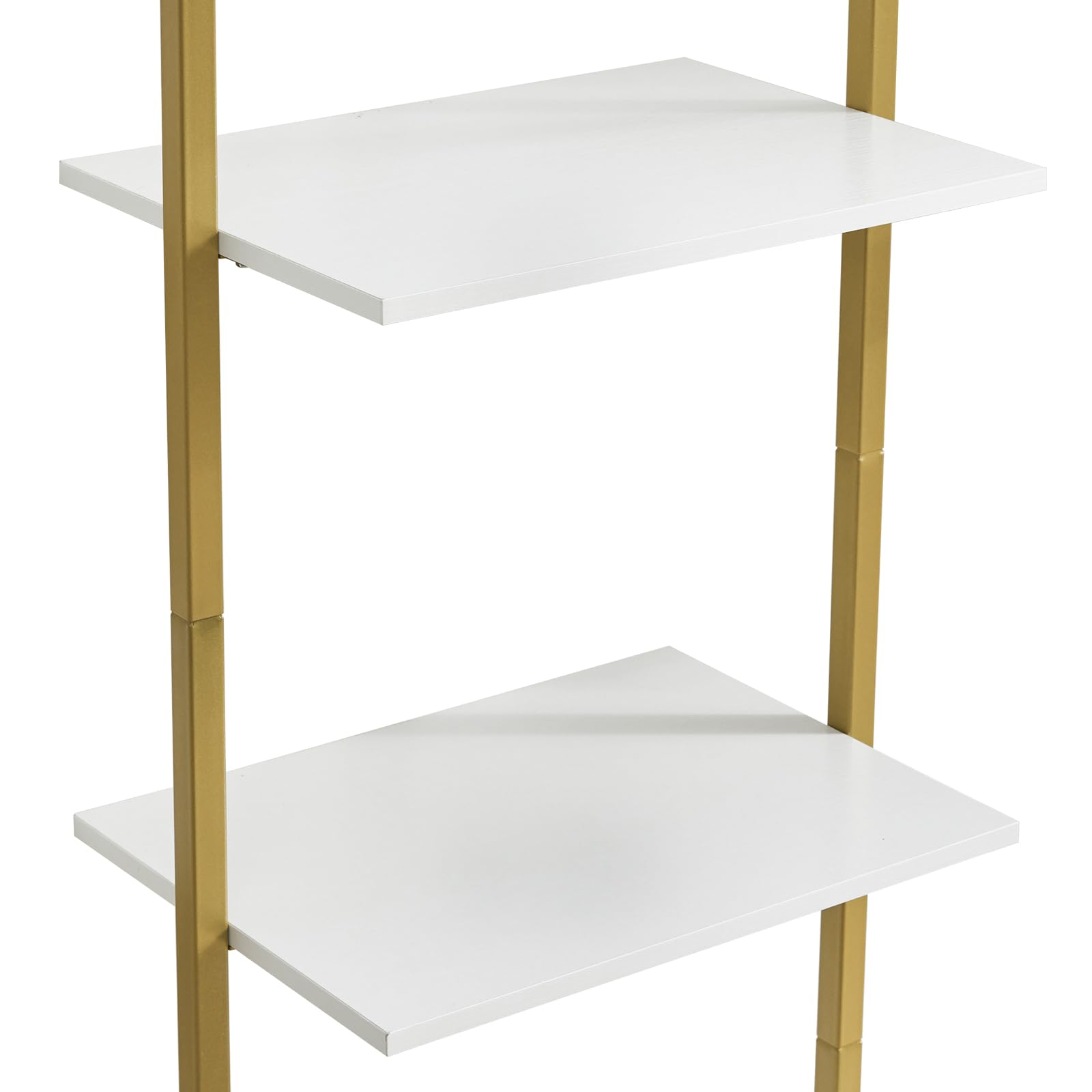 YMYNY Estantería Escalera, Estantería de 5 Niveles, Librería de Pie para Sala Estantería de Almacenaje, para la Sala de Estar, Oficina, Dormitorio, 40 x 30 x 178CM, Blanco HBC015W