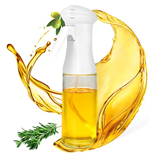 Auyeetek Ölsprüher für Speiseöl Glas sprühflasche öl spray backtrennspray mit Griff ölspray zum Kochen sprühöl ölzerstäuber Olivenöl Sonnenblumenöl glasflasche für Heißluftfritteuse kalorienarm 200ml Cover