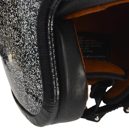Image of Harssidanzar Open Face Motorcycle Helmet DOT Approved Vintage Helmet CU601