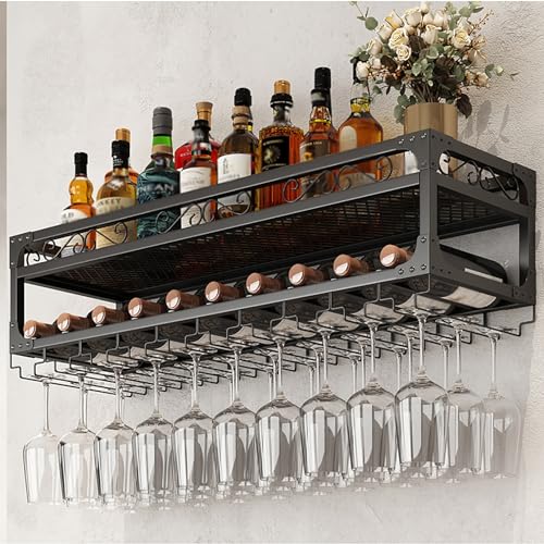 Étagère de rangement pour vin murale | Libérez vos plans de travail encombrés