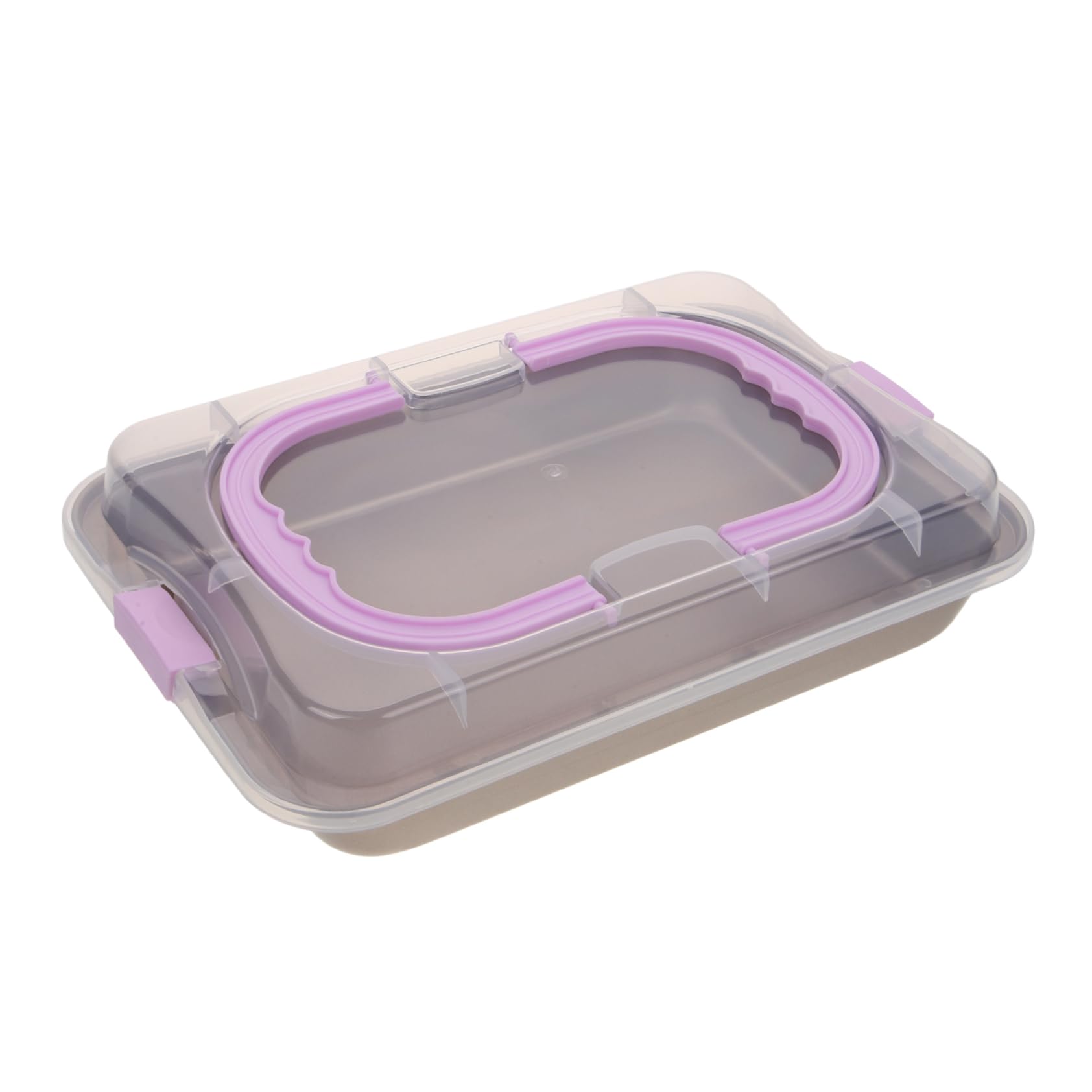 Mikinona Teglia Rettangolare Per Torte e Biscotti Con Coperchio Trasparente Antiaderente e Facile Da Trasportare Per Forno Di Casa e Ristoranti Perfetta Per Dolci e Snack