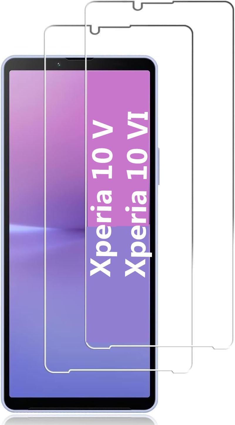 【2枚セット】に適用する Xperia 10 V / Xperia 10 VI ガラスフィルム に適用する エクスペリア10V SO-52D/SOG11 フィルム に適用する エクスペリア10 VI SO-52E/SOG14 強化ガラス 指紋認証対応 日本素材製 液晶保護フィルム 画面保護 ガラスカバー 極薄0.33mm 高透過率 耐指紋 撥油性 2.5D ラウンドエッジ加工 硬度9H/高透過率/自動吸着【透明】スクリーン プロテクター スマートフォンガラスフィルム 携帯電話用フィルム スクリーン保護 専用
