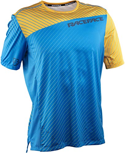 Maillot RaceFace Indy Dijon en taille L pour homme adepte de VTT