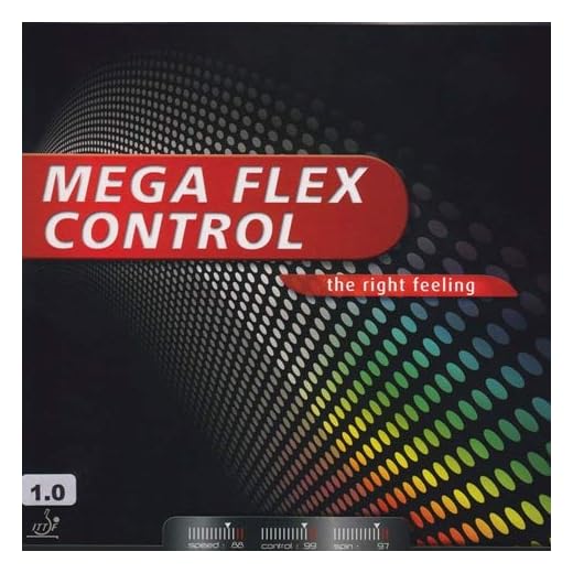 GEWO Mega Flex Control - Table Tennis Rubber, 2.0 mm Black