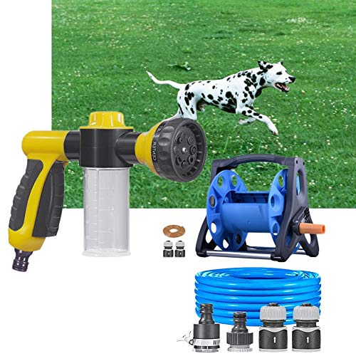 Garden Hose Nozzle Heavy Duty Nozzle Spray Gun for Watering Plants, Car Wash and Showering Dog Nozzles Spray Guns HUYP (Size : Water pipe+40m suit)