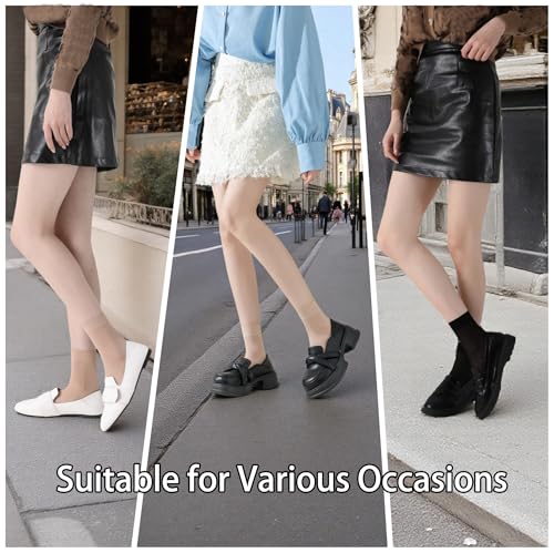 image for FITU Women's 50D Extra Soft 12 Pairs Sheer Nylon Stockings Ankle High 