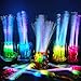 Lewtemi 60 Pack Fiber Optic Wand Glow Wand LED Light Up Wand Bulk with 3 Flashing Models Flashing Sticks with Included Batteries for Birthday Party Favor Wedding Halloween Christmas (Novel Colors)