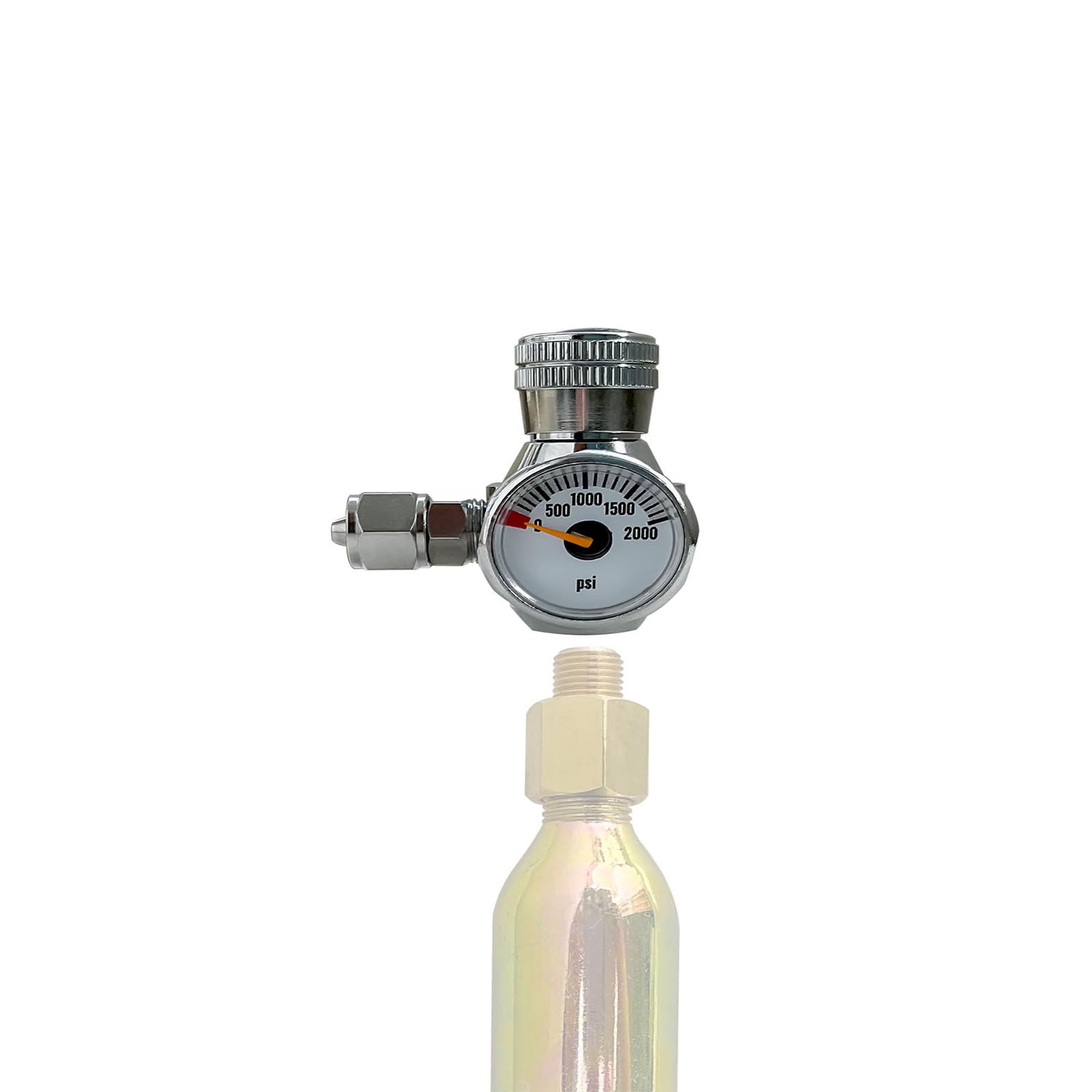 Adaptateur professionnel de régulateur de débit de gaz de contrôle de débit de CO2 avec échelle de pression pour aquatiques et cartouches extérieures, utilise un régulateur de flux de gaz