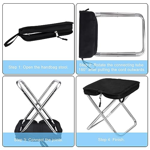 2Pcs-Portable-Folding-Camping-Stool-Compact-Collapsible-Travel-Camp-ChairLightweight-Seat-Foot-Rest-for-Fishing-Hiking-Hunting-Gardening-Outdoor-with-Self-Zippered-Bag-Large