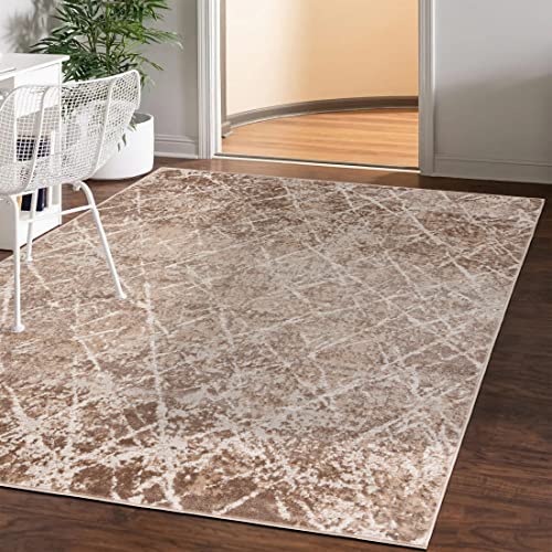 Mazovia Alfombra Moderno - Diseño Moderno De Salón Grande - Pelo Corto - Alfombras De Habitación De Matrimonio, Dormitorio Y Comedor - Motivo Abstracto Vintage - Beige 120x170 Cm Mazovia Alfombra Moderno - Diseño Moderno De Salón Grande - Pelo Corto - Alfombras De Habitación De Matrimonio, Dormitorio Y Comedor - Motivo Abstracto Vintage - Beige 120x170 Cm