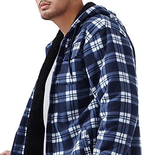 Image of Gary Com Heavyweight Sherpa Hoodies for Men, Thick Fleece Lined Full Zip Up Winter Warm Sweatshirts Work Jackets