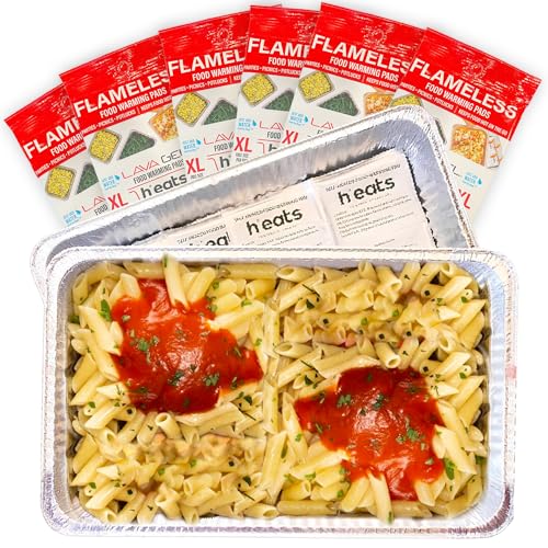 Image of Heats Flameless Food Warming Pads (72-Pack) - Full Size Food Warmers for Parties Buffet - Party Buffet Servers and Warmers - Heating Pads for Chafing Dish - Must-Have Catering Supplies