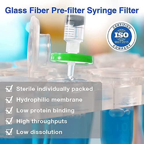 Image of SimPure Sterile Syringe Filter PES 200 Pack, 0.22um Pore Size, 33mm Membrane Diameter, Hydrophilic Filtration High Throughput Sterile Packed Individually