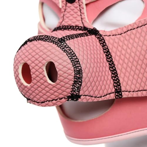 Masque de cochon Hrippy Piggy en néoprène pour cosplay et soirée costumée