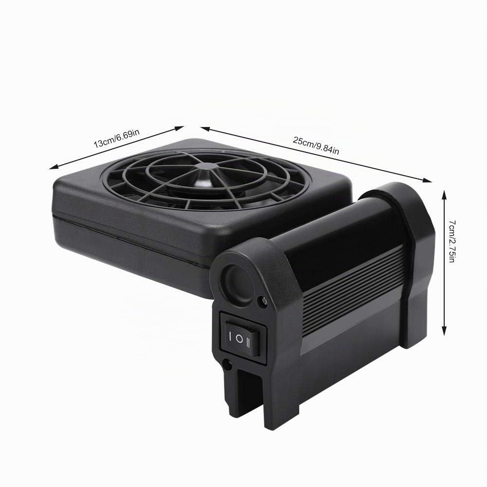 Refrigeratore per acquari, Mini Ventola di Raffreddamento per Acquario Regolabile a Testa Singola da 100 Gradi Appendere al refrigeratore Forniture per acquari, Ultra Silenzioso(Spina UE)