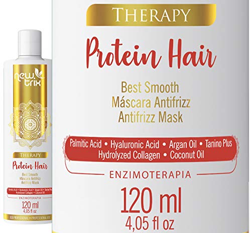 Newtrix Brazilian Keratin Treatment - Formaldehyde Free - Hair Straightening For Frizzy Dry Damaged Hair - Repair Treatment with Argan Oil Hyaluronic Acid Keratina Brasilera Tratamiento 4.05 Fl.oz