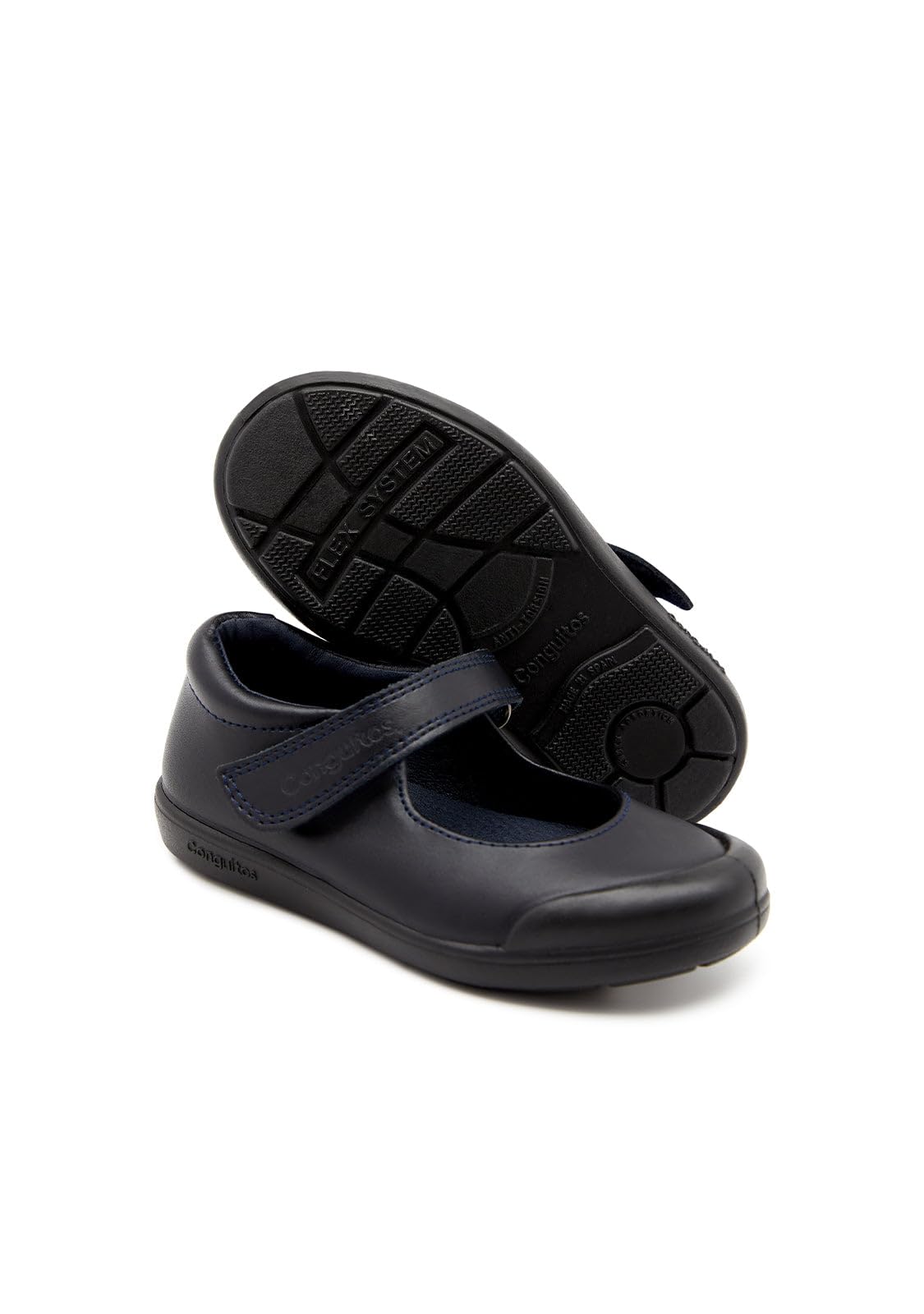 Conguitos - Colegiales Piel Lavable De Niña para Niña (Azul/Talla 34)
